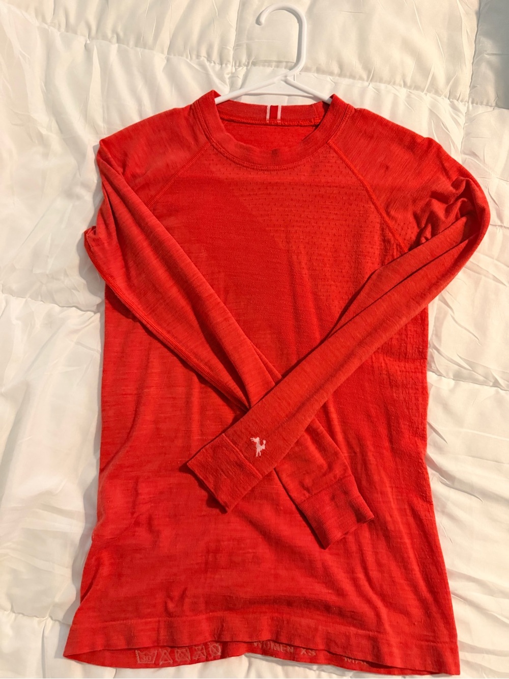 Tracksmith Women's Red Long-Sleeve Performance Top Brighton Baselayer